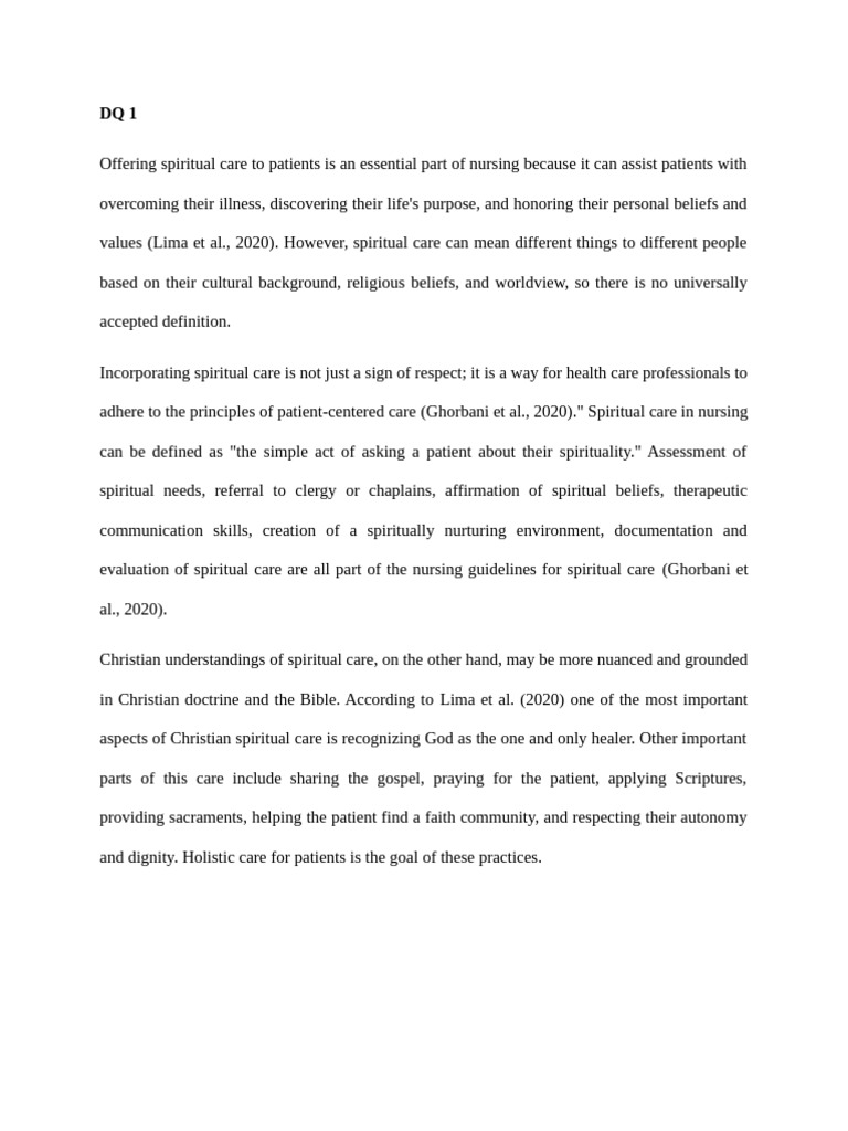 Spiritual Care in Nursing Practices | PDF