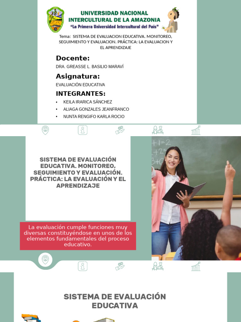 Sistema de Evaluacion Educativa. Monitoreo, Seguimiento y Evaluacion ...