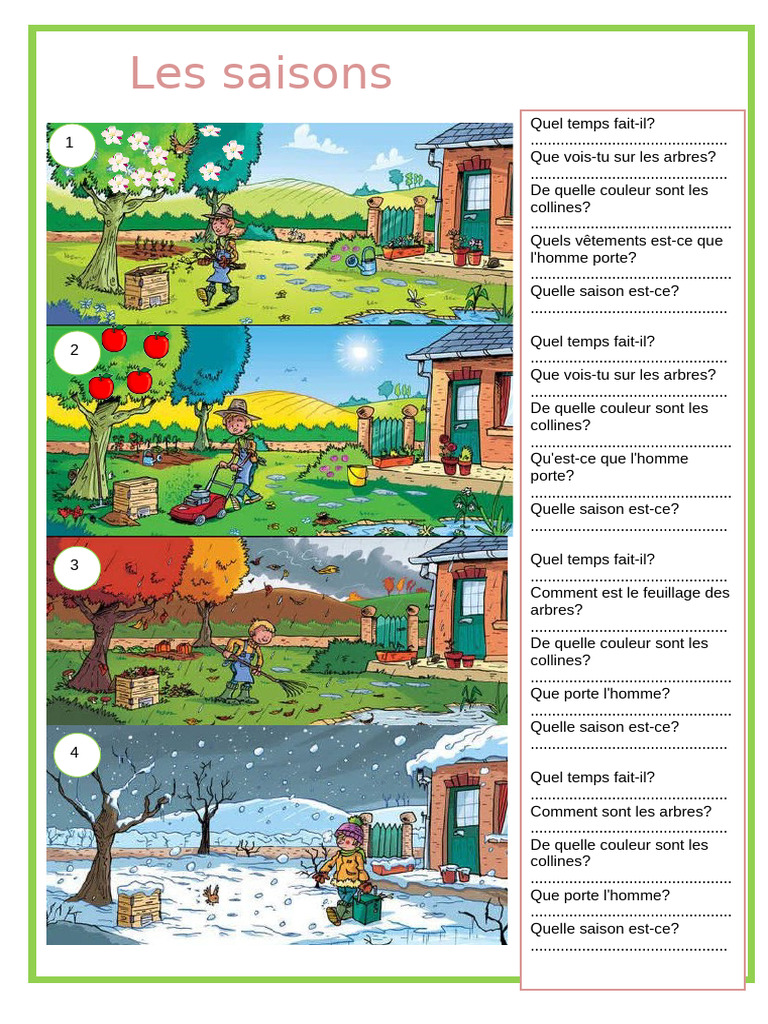 Les Saisons à la Maternelle | PDF | Art | Histoire