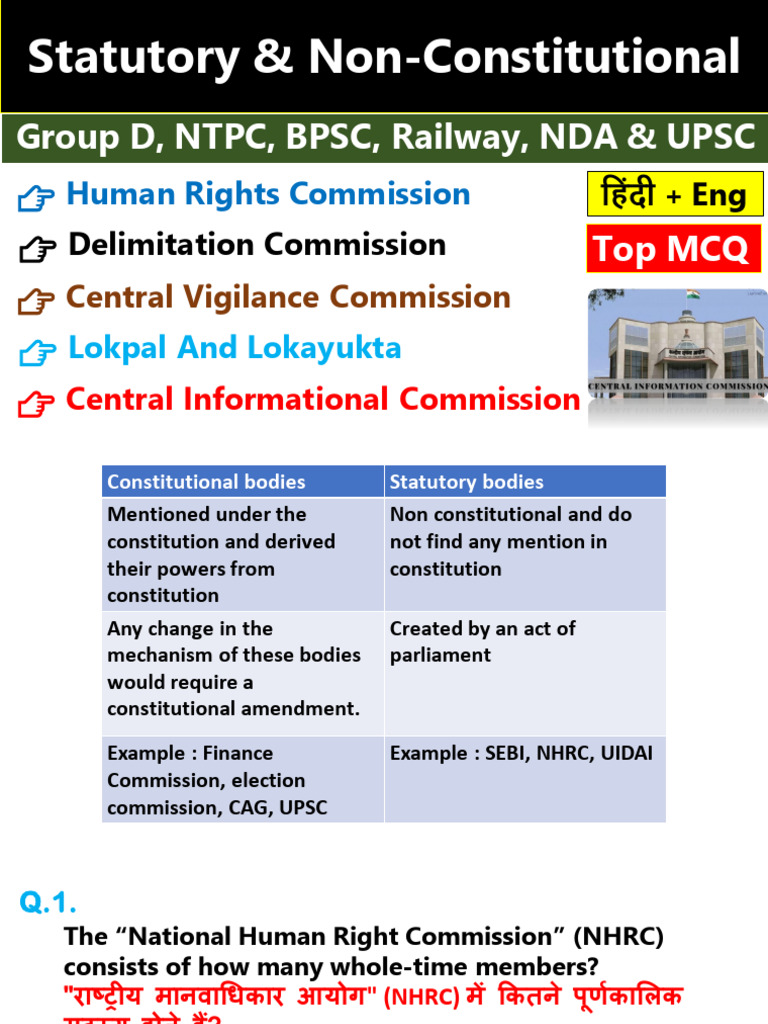 NHRC Structure and Whole-Time Members | PDF | Government Of India ...