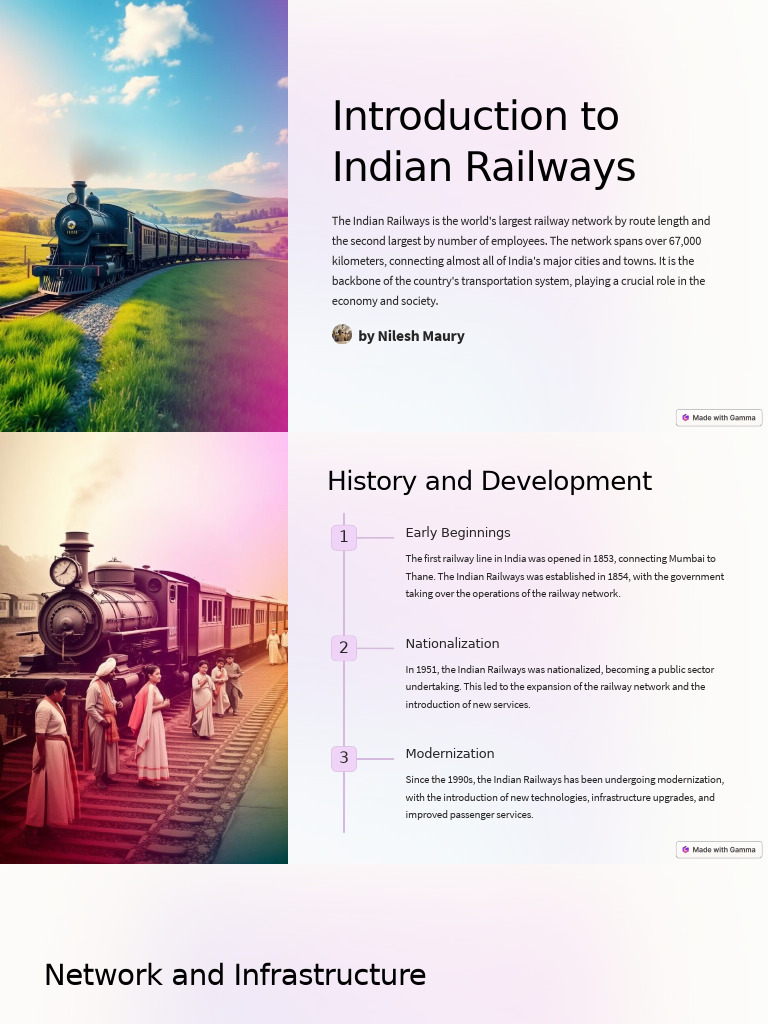 Overview of Indian Railways | PDF | Rail Freight Transport | Infrastructure