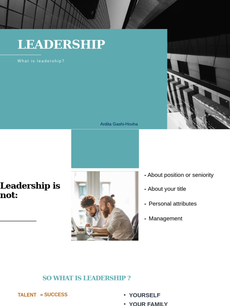 Power Point Presentation On Leadership | PDF