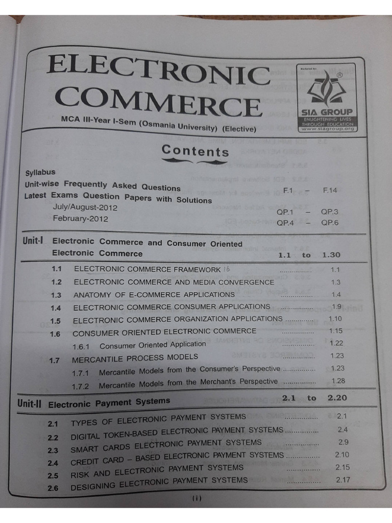Commerce of Electronics | PDF