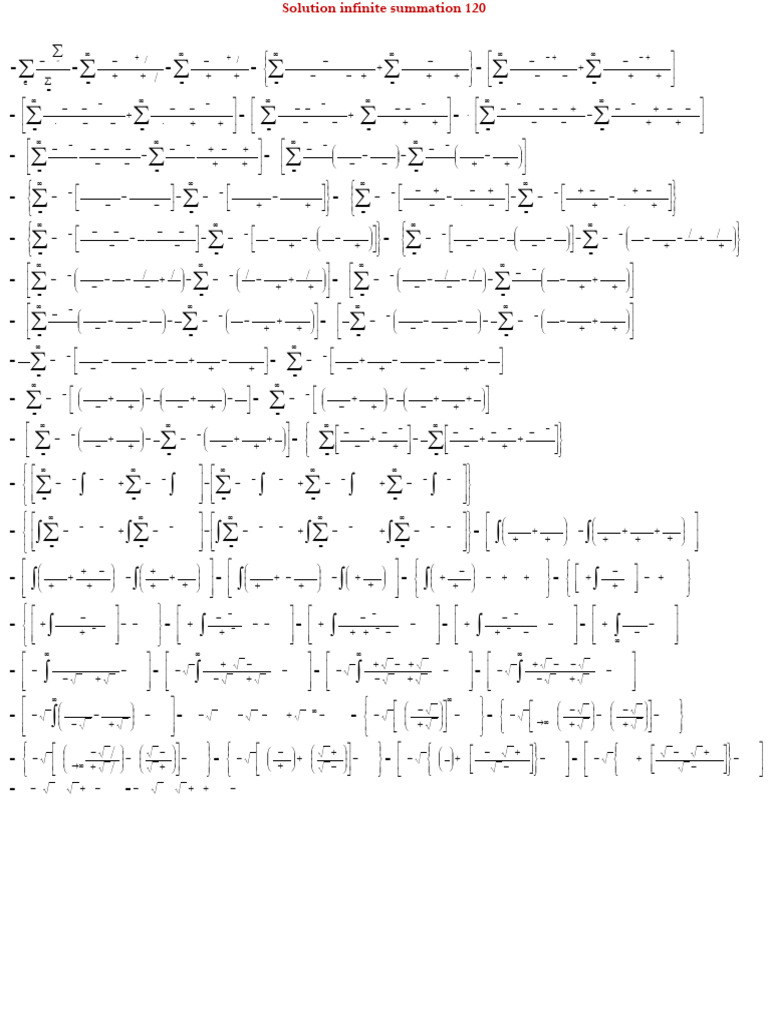 Infinite Summation