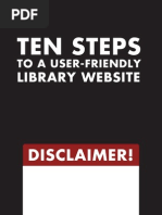 Download 10 Steps to a User-Friendly Library Website by American Library Association SN79346243 doc pdf