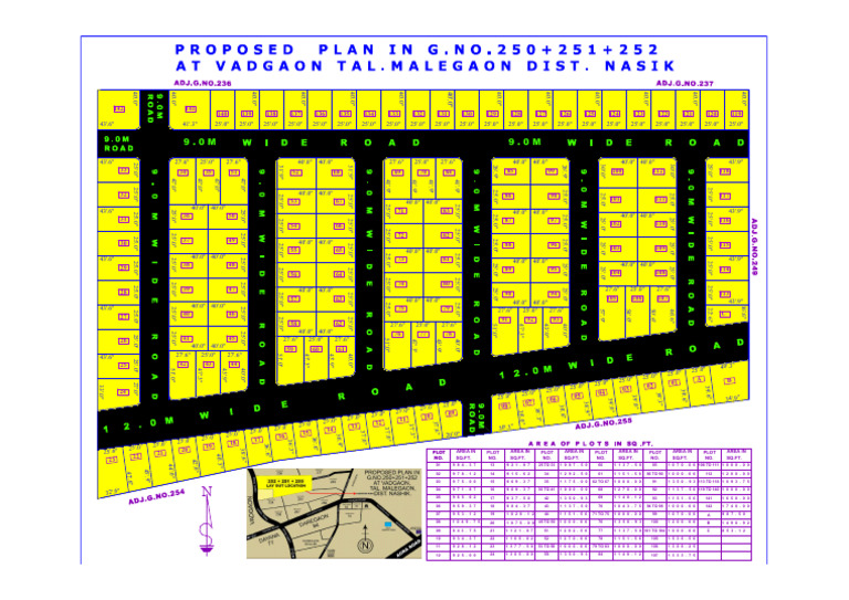 Plot Areas and Road Widths Data | PDF