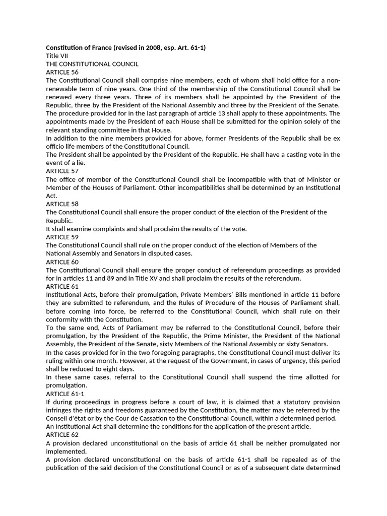 5 - Excerpts From Constitutions | PDF | Constitution | Treaty