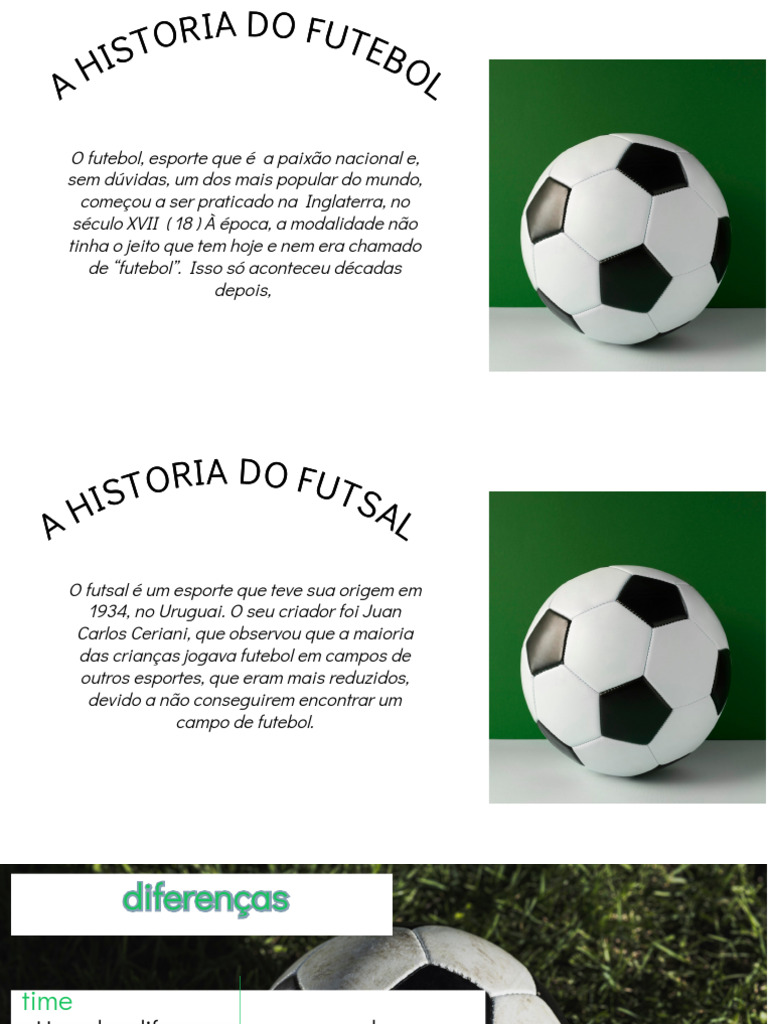 Diferenças entre Futsal e Futebol | PDF | Futebol | Esportes