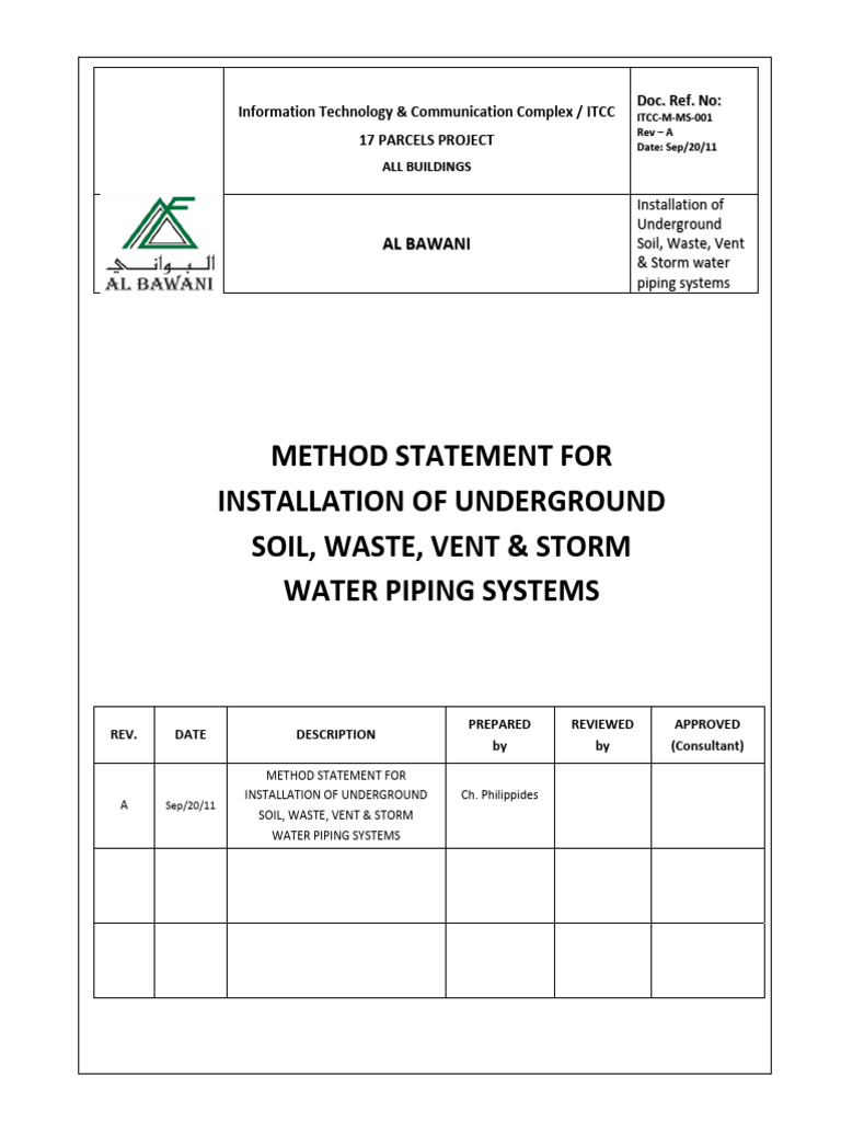 Underground Piping Installation Method | PDF | Pipe (Fluid Conveyance ...