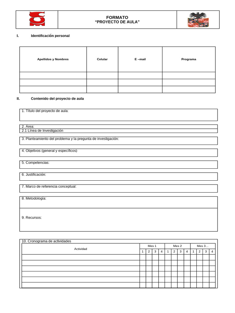Formato Proyecto de Aula | PDF | Tecnología