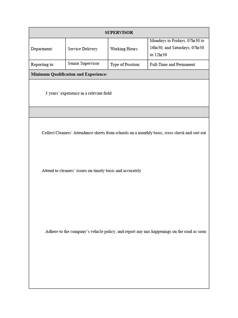 Supervisor Role in Service Delivery | PDF