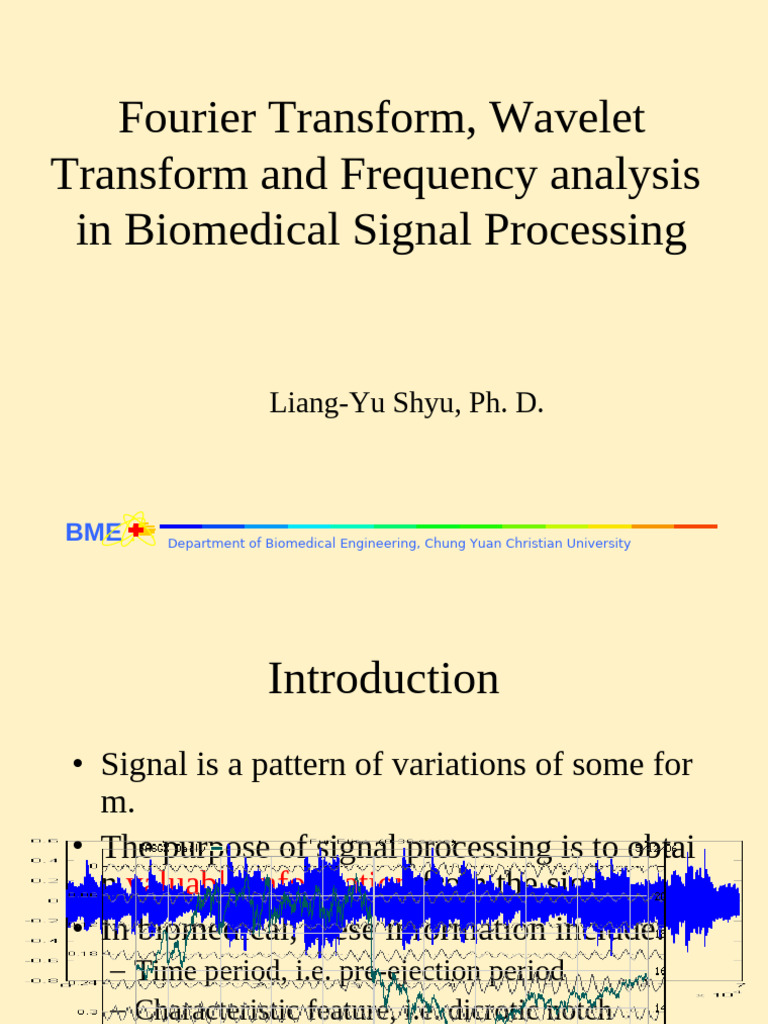 Biomedical Signal Processing Techniques | PDF | Wavelet | Spectral Density