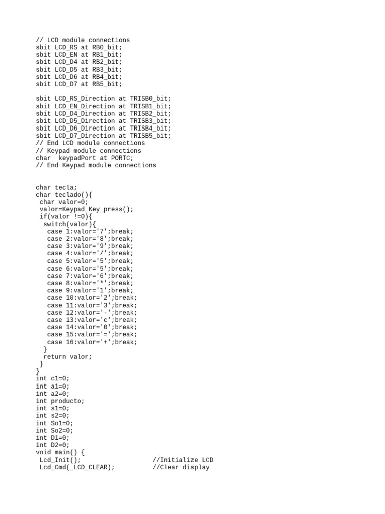 LCD and Keypad Module Integration | PDF