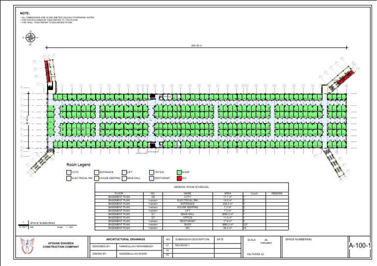 Space Numbering and Room Schedule | PDF