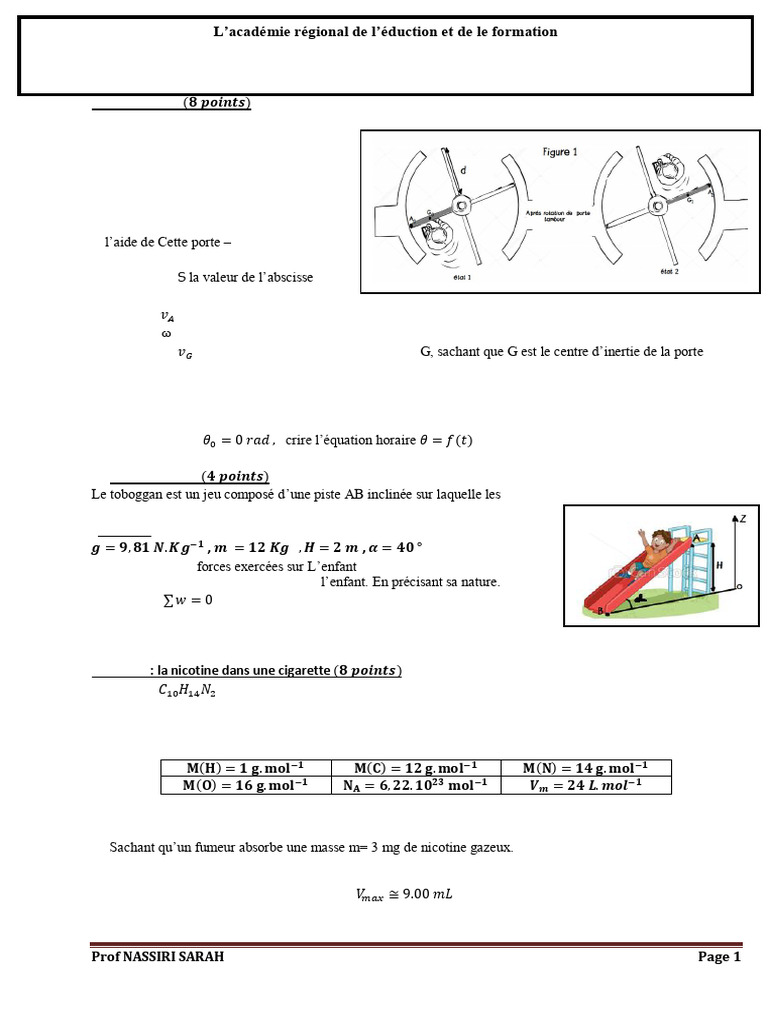 Calculs en physique et chimie de la nicotine | PDF | Nicotine | Rotation