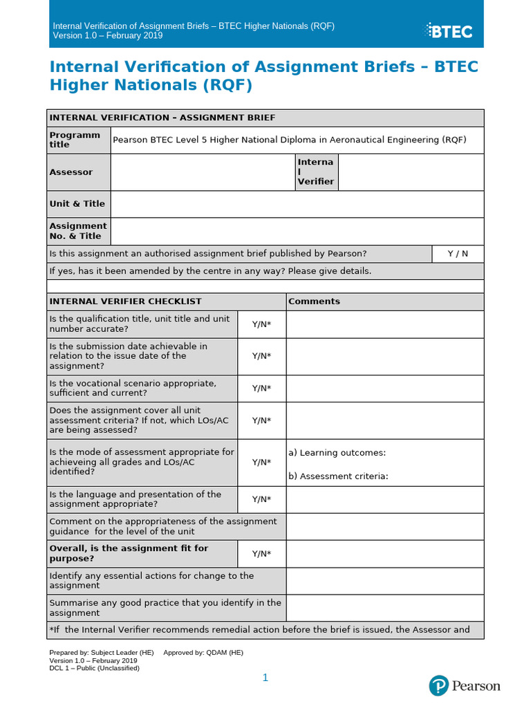 IV-Briefs-HND (RQF) | PDF | Qualifications | Educational Stages