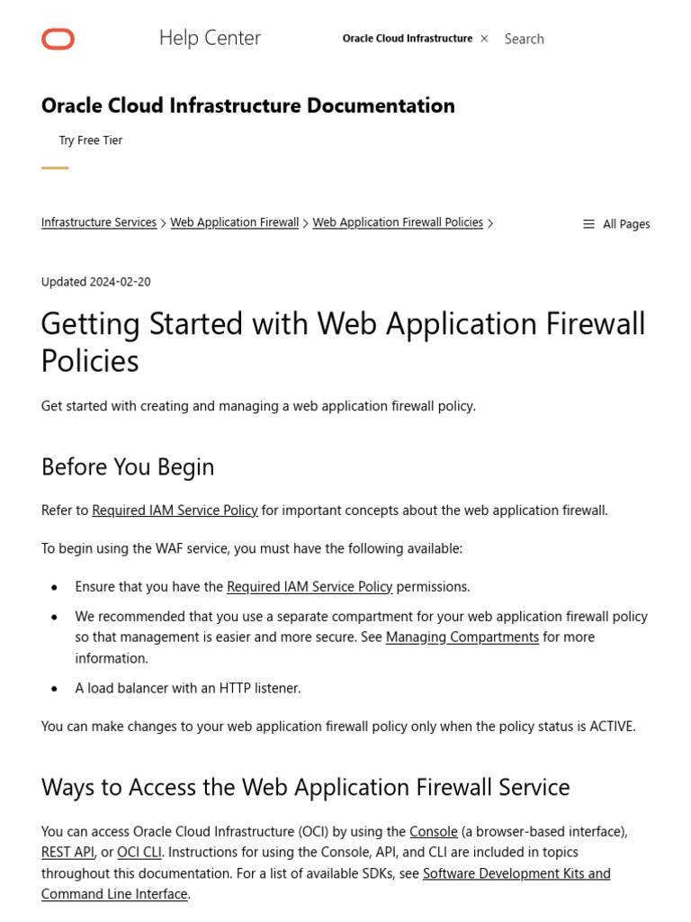 Getting Started With Web Application Firewall Policies | PDF | I Pv6 ...