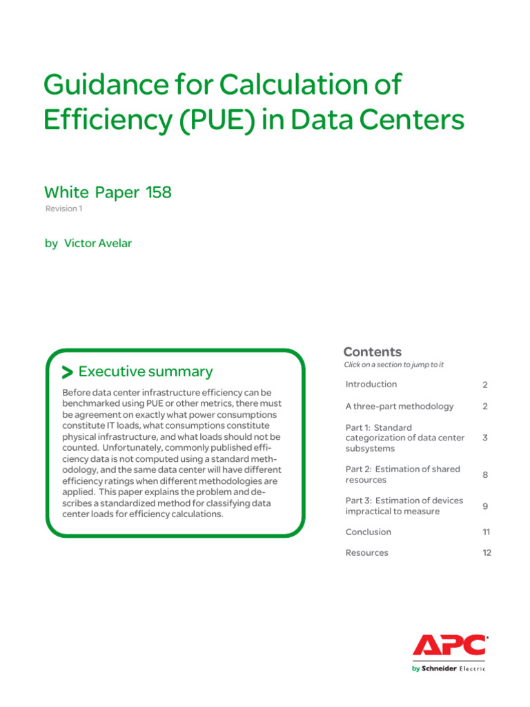Efficiency Calculations in Data Centers | PDF | Data Center ...
