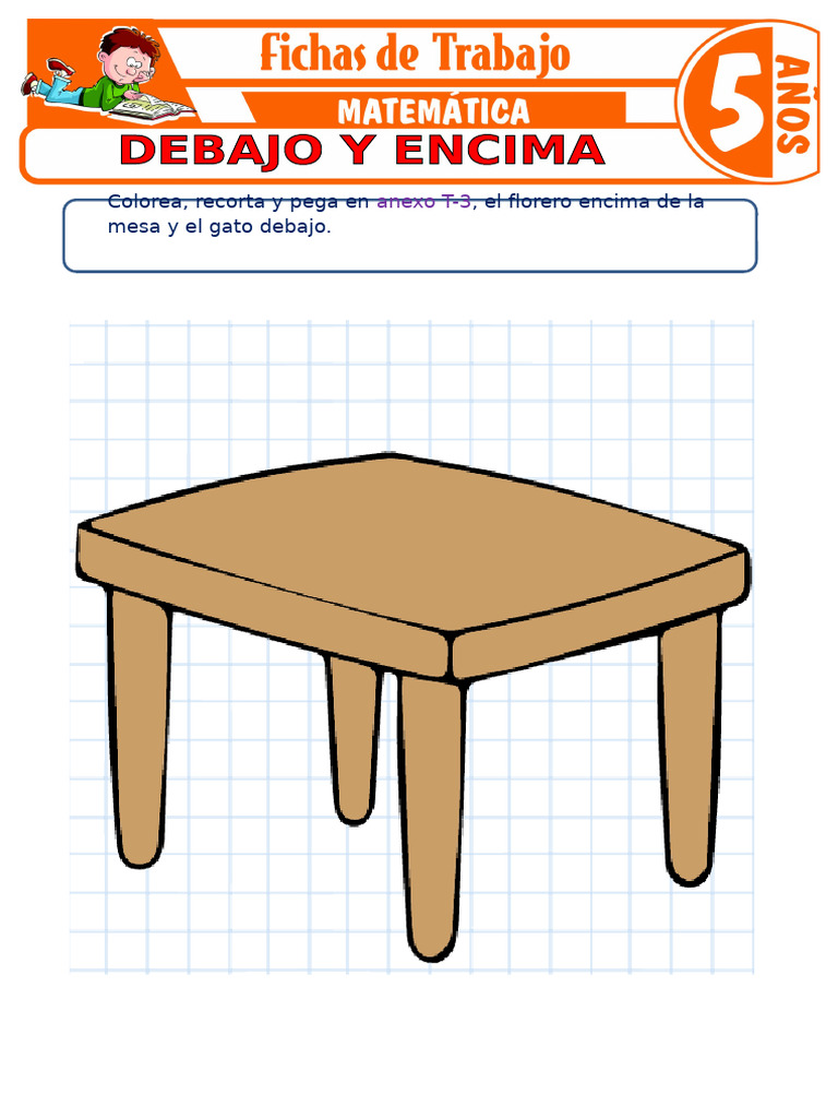 Fichas de Trabajo: Encima y Debajo | PDF