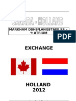 Canada Holland Exchange 2012
