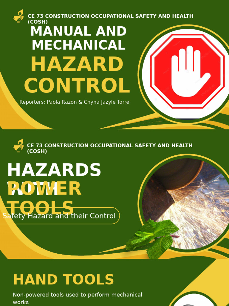 Manual and Mechanical Hazard Control | PDF | Fires | Welding