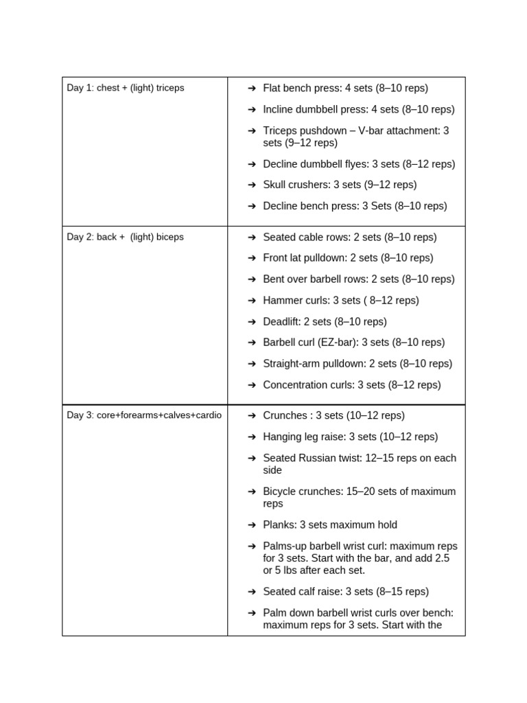 5-Day Beginner Workout Plan | PDF | Physical Fitness | Physical Exercise