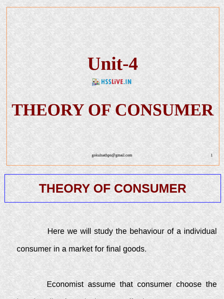 Understanding Consumer Behavior and Budget Constraints | PDF | Economic ...