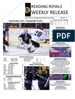 Reading Royals Week in Review For Jan. 23, 2012