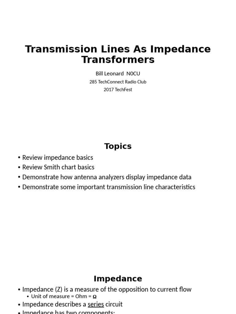 Understanding Transmission Line Impedance | PDF | Electrical Impedance ...