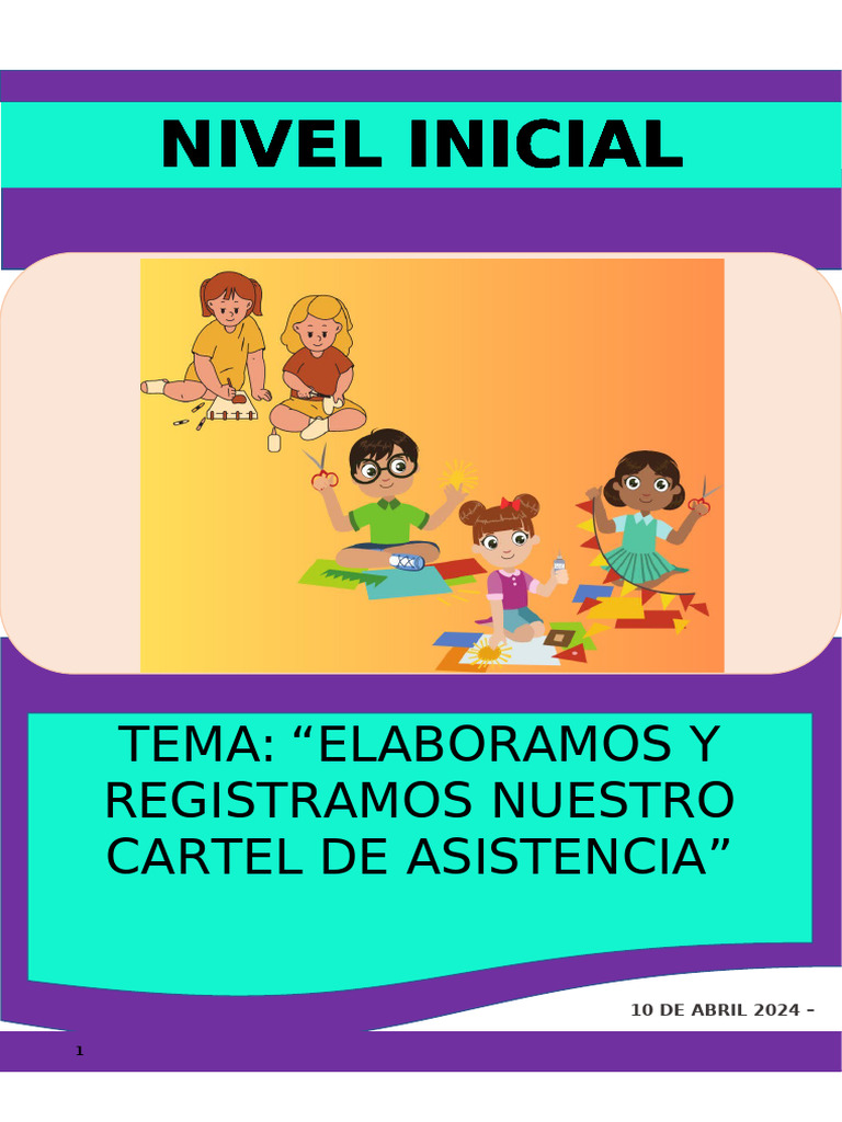 Cartel de Asistencia para Preescolar | PDF | Evaluación | Aprendizaje