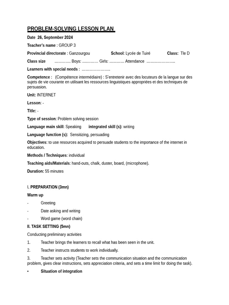 Problem Solving | PDF | Learning | Human Communication