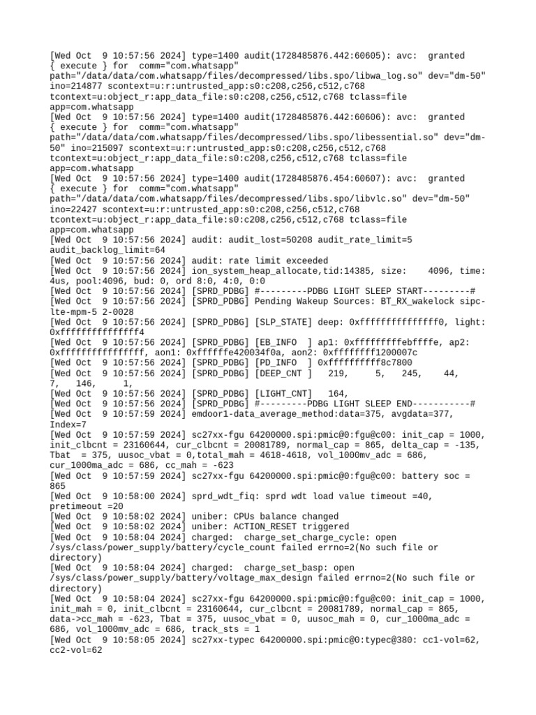 Standby Kernel Log 2024 1009 115756 | PDF | Computing | Operating ...