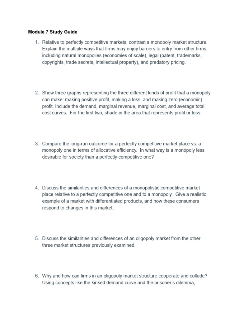 Module 7 Study Guide ECN212 Online | PDF