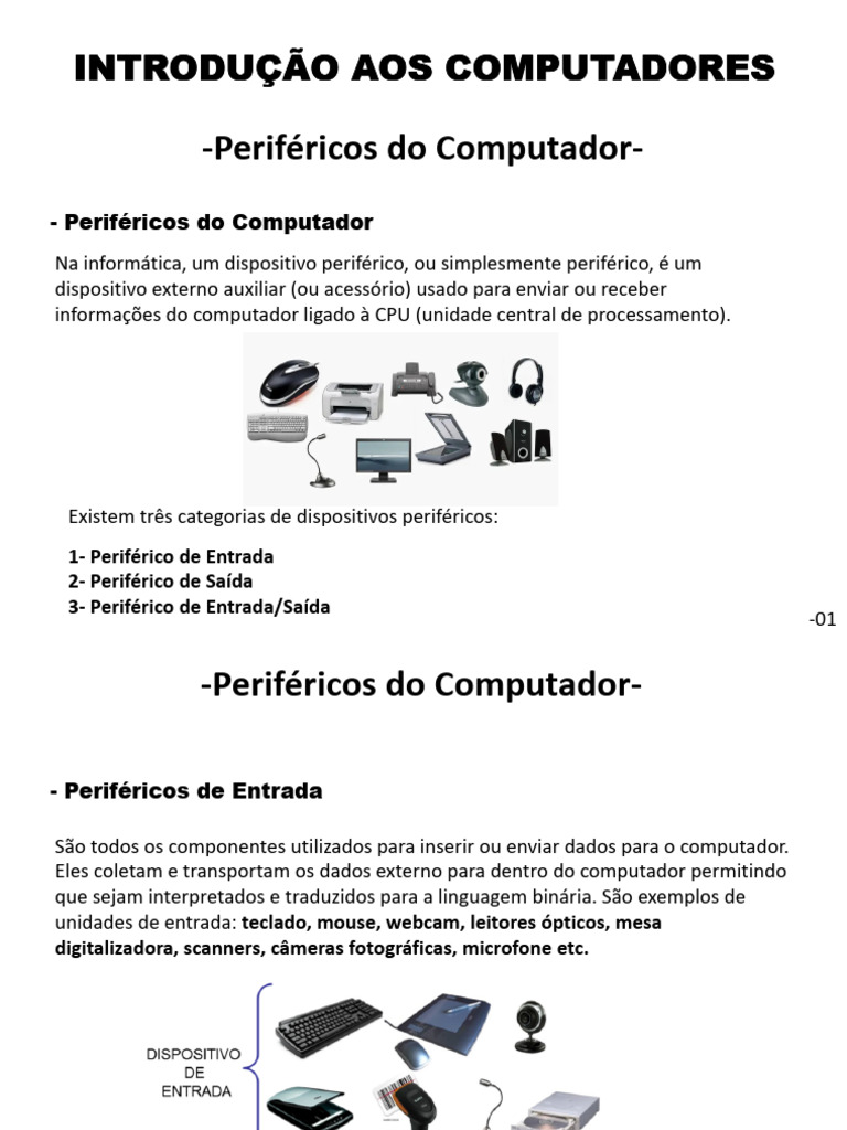 3-Periféricos Do Computador | PDF | Computadores