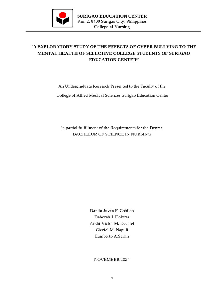 Cyberbullying's Impact on College Mental Health | PDF | Cyberbullying ...