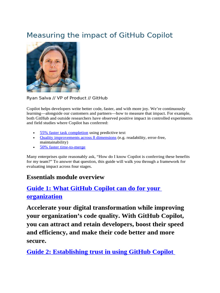 Measuring GitHub Copilot's Impact | PDF | Artificial Intelligence ...