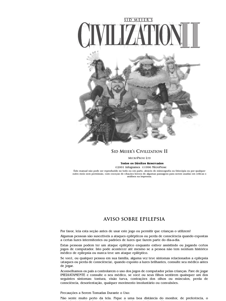 Manual de Sid Meier's Civilization II | PDF | Epilepsia | Janela ...