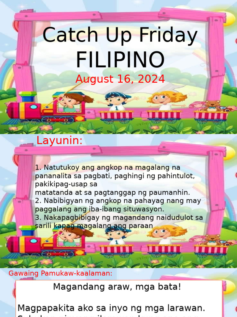 Catch Up Friday Filipino August 16, 2024 | PDF