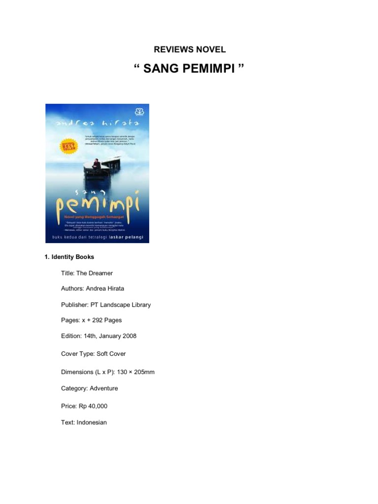 Contoh Review Text Novel Sang Pemimpi - Halloween Costume 