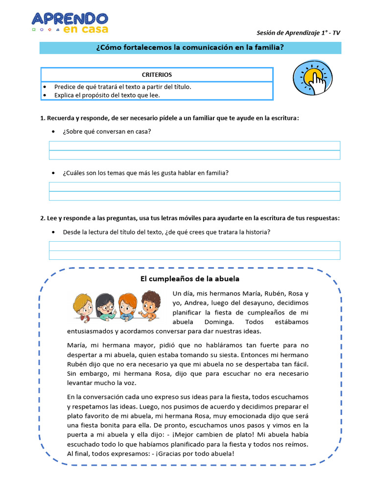 Ficha 1° - TV - 04-05-2021 | PDF | Artes del Lenguaje y Comunicación ...