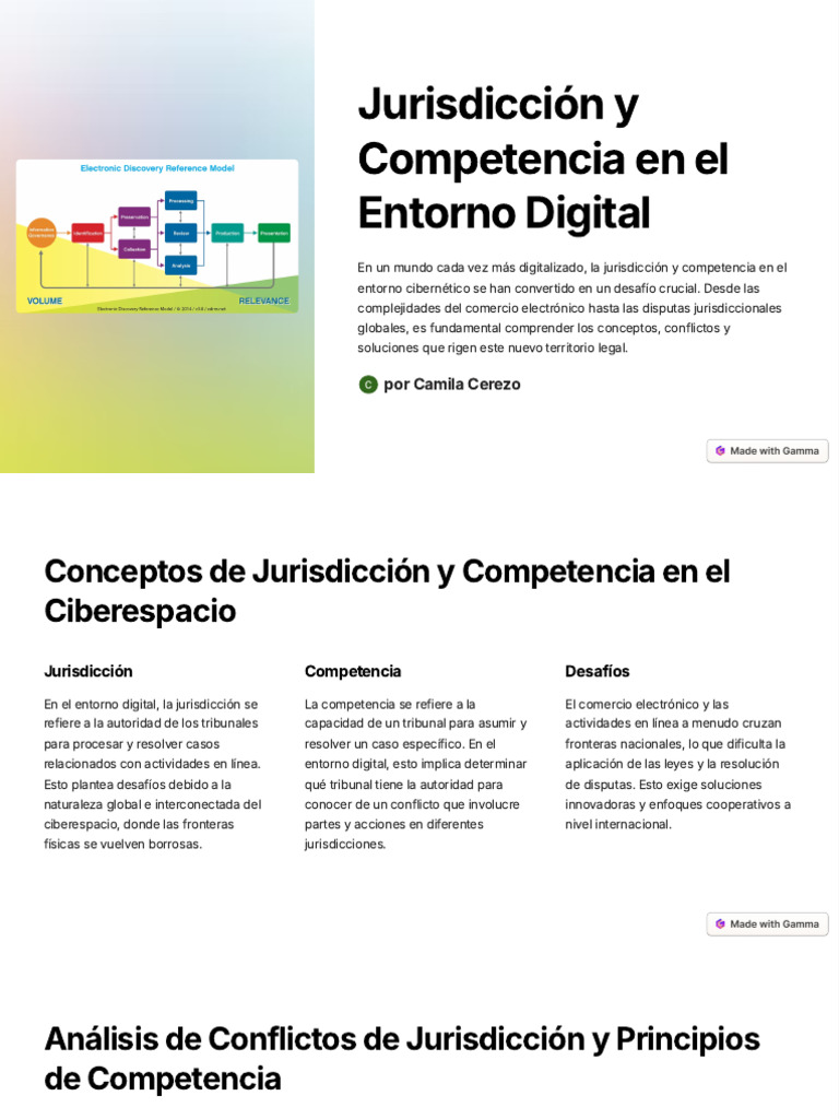 Jurisdiccion y Competencia en El Entorno Digital | PDF | Jurisdicción ...