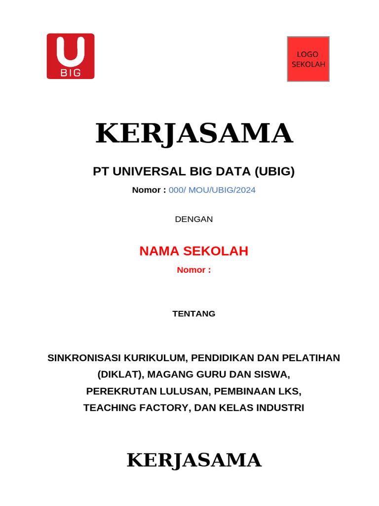 Kerjasama UBIG dan Sekolah Kejuruan | PDF | Bisnis