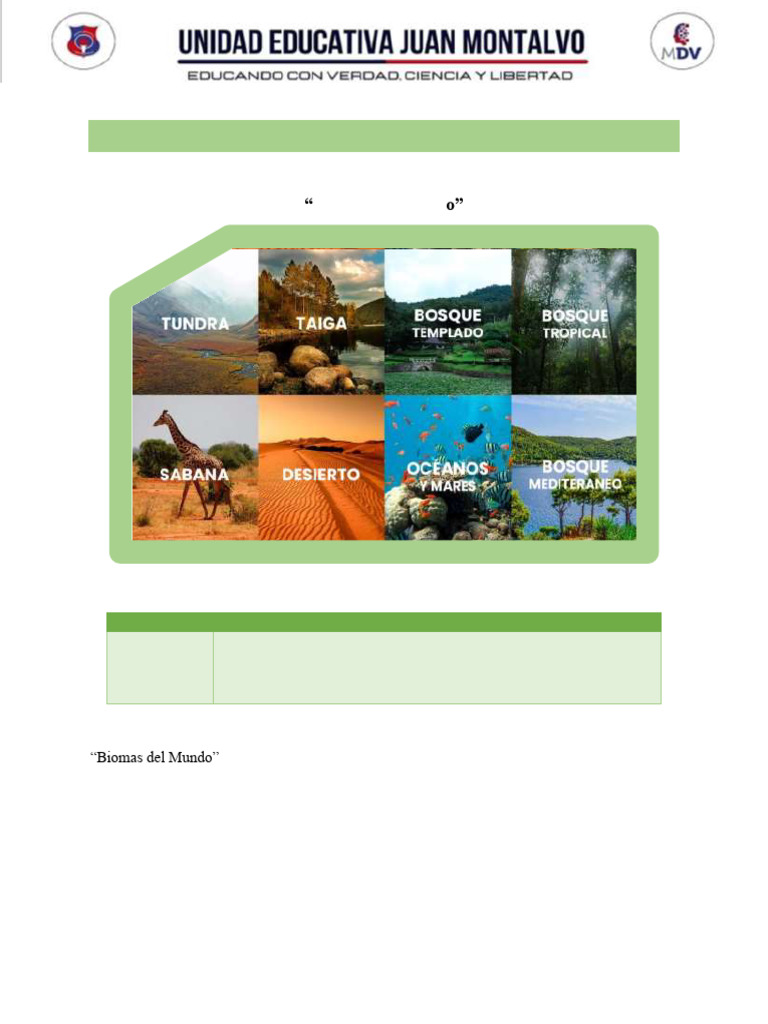 Biomas del Mundo: Guía de Estudio EGB | PDF | Ciencias de la Tierra ...