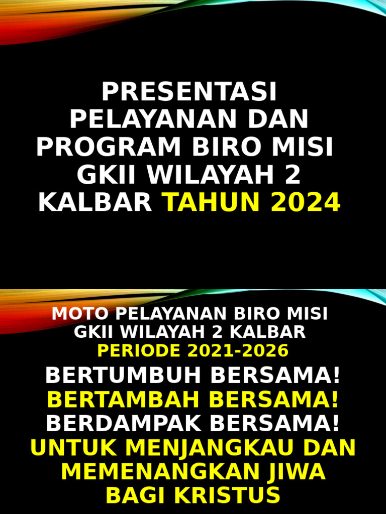 Program Pelayanan Biro Misi GKII Kalbar 2024 | PDF | Perjalanan