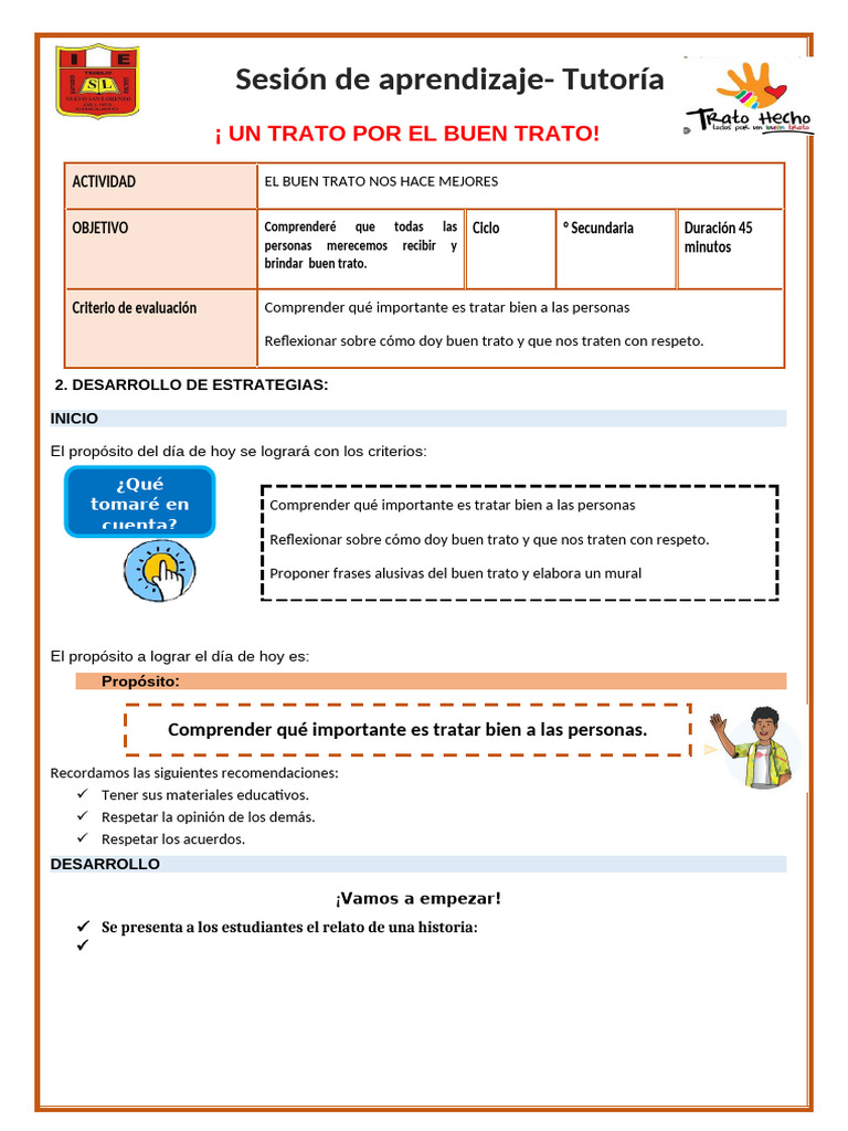 ¡Un Trato Por El Buen Trato! | PDF | Cognición