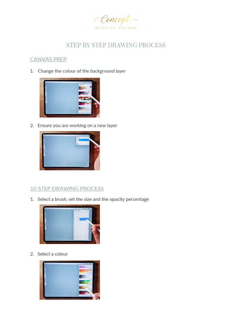 Step-by-Step Digital Drawing Guide | PDF