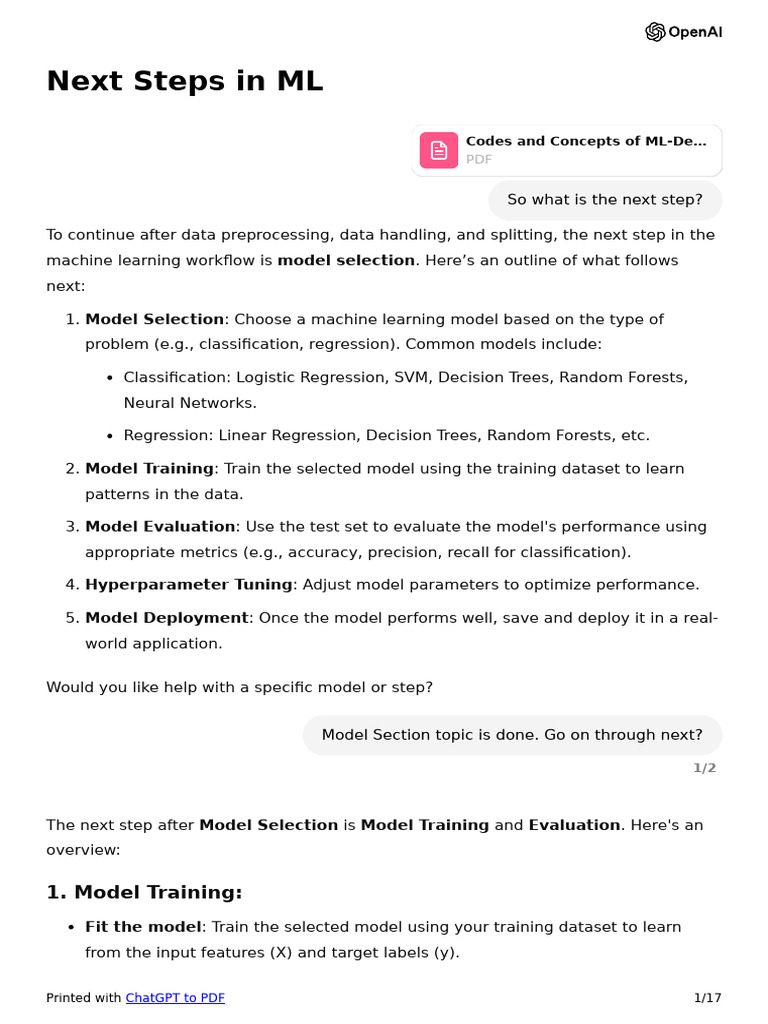 Machine Learning Model Training Guide | PDF | Mean Squared Error ...