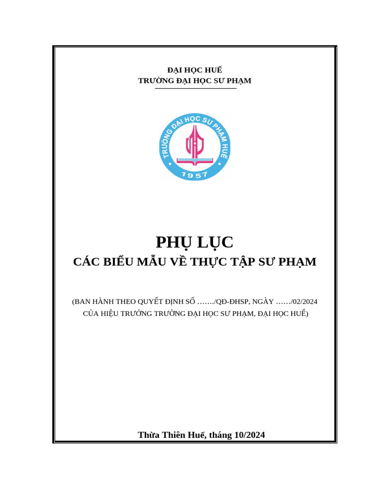 Phu Luc Va Cac Bieu Mau Danh Gia 1 | PDF