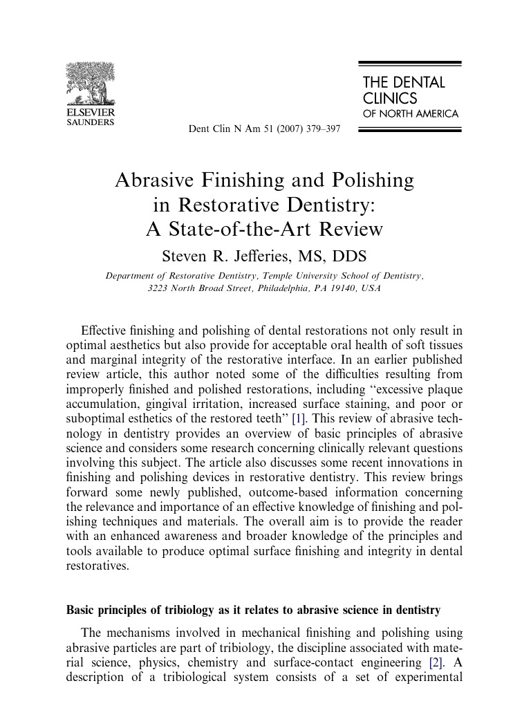 Abrasive Finishing and Polishing PDF Abrasive Wear