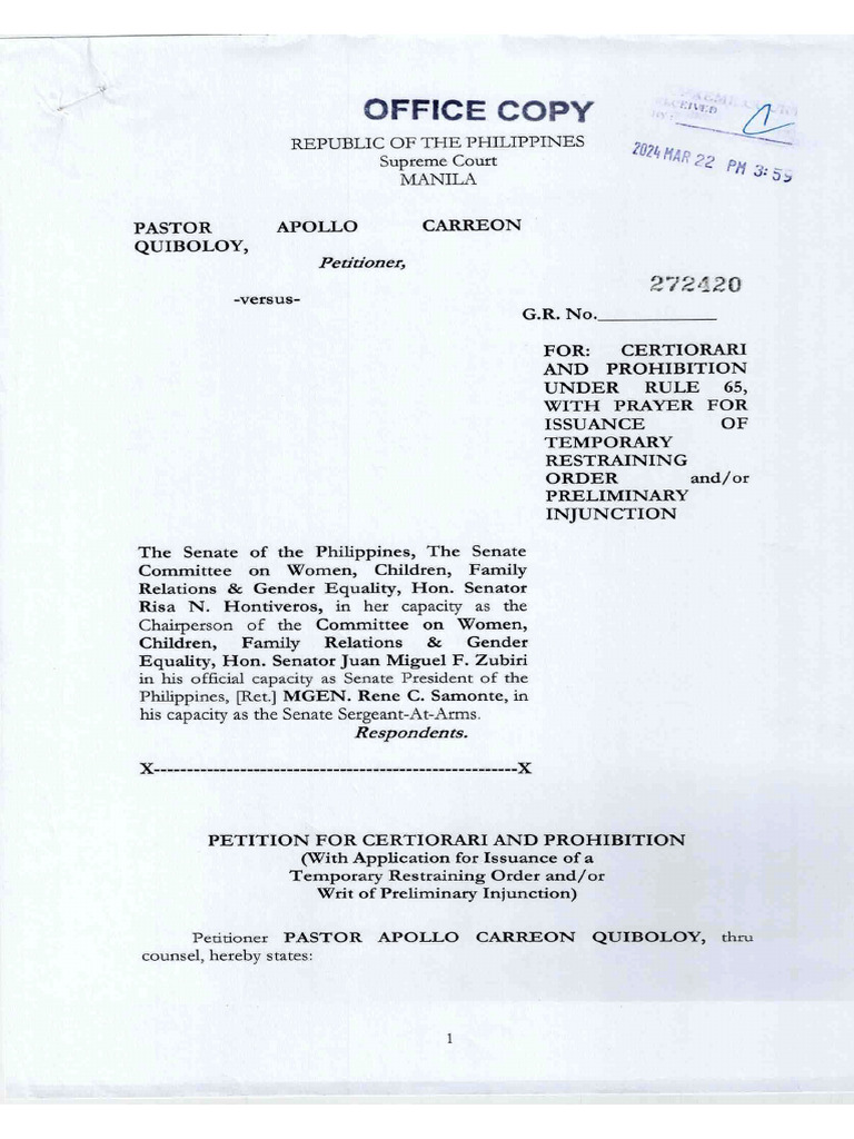 G.R. No. 272420 Petition | PDF